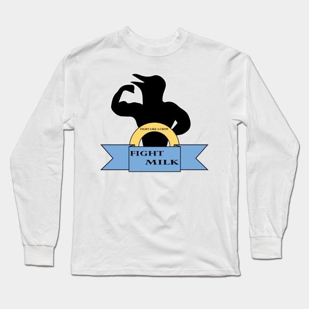 FIGHT MILK Long Sleeve T-Shirt by KO'd Tako